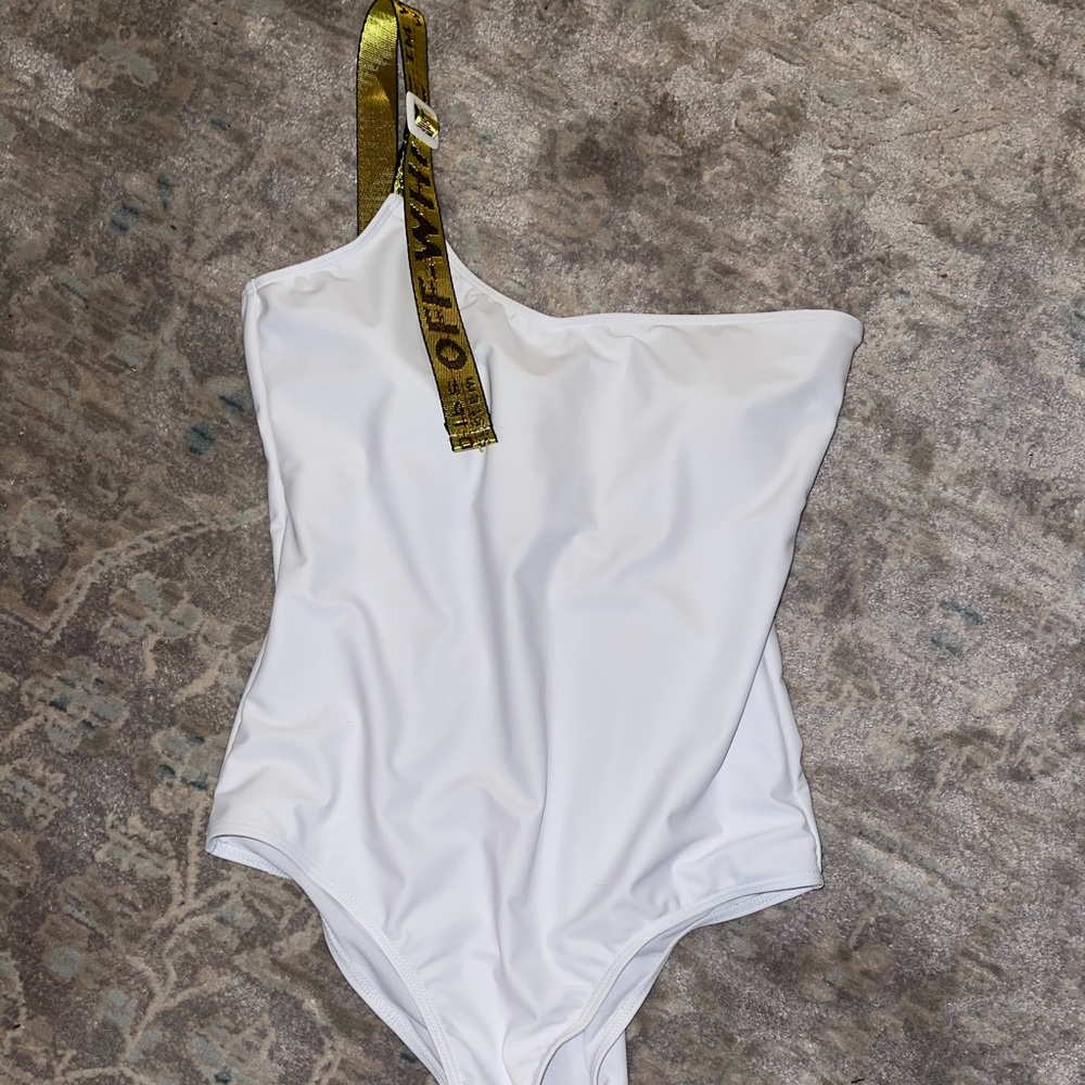 AUTH OFF-WHITE SWIMSUIT